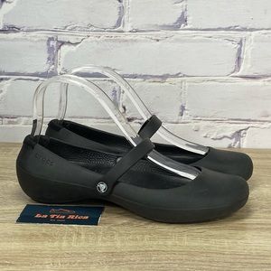 Crocs Alice Black Mary Jane Work Flats